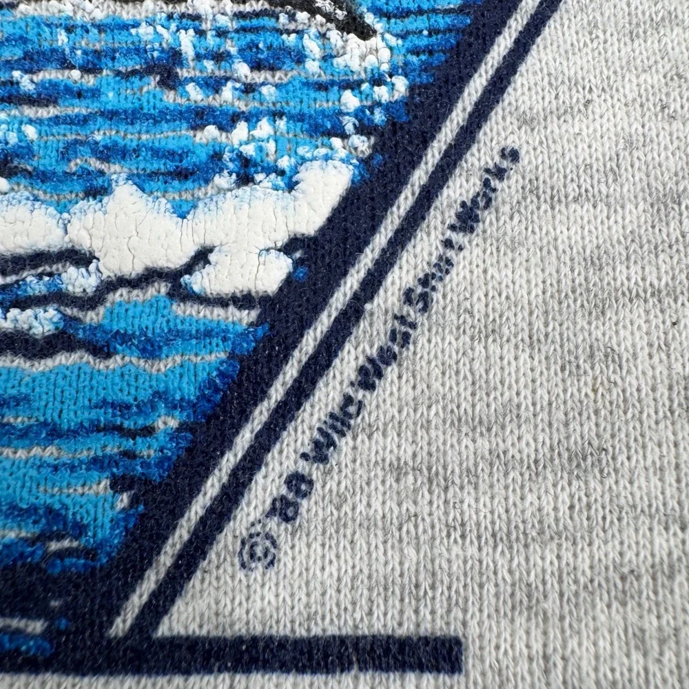 Vintage Oregon Coast Gold Beach Crewneck Sweatshirt Jerzees XL Heather Gray 80's